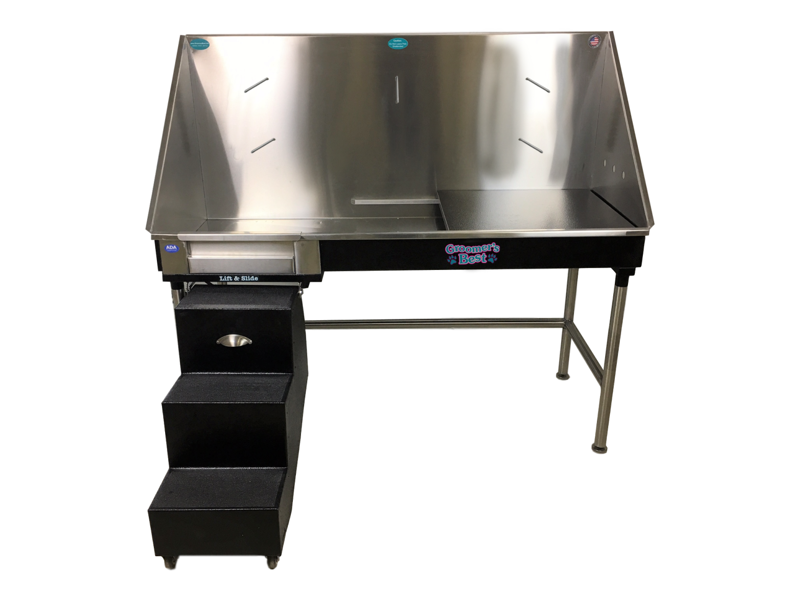 ADA Elite Bathing Tub With Lift & Slide Steps Groomer's Best