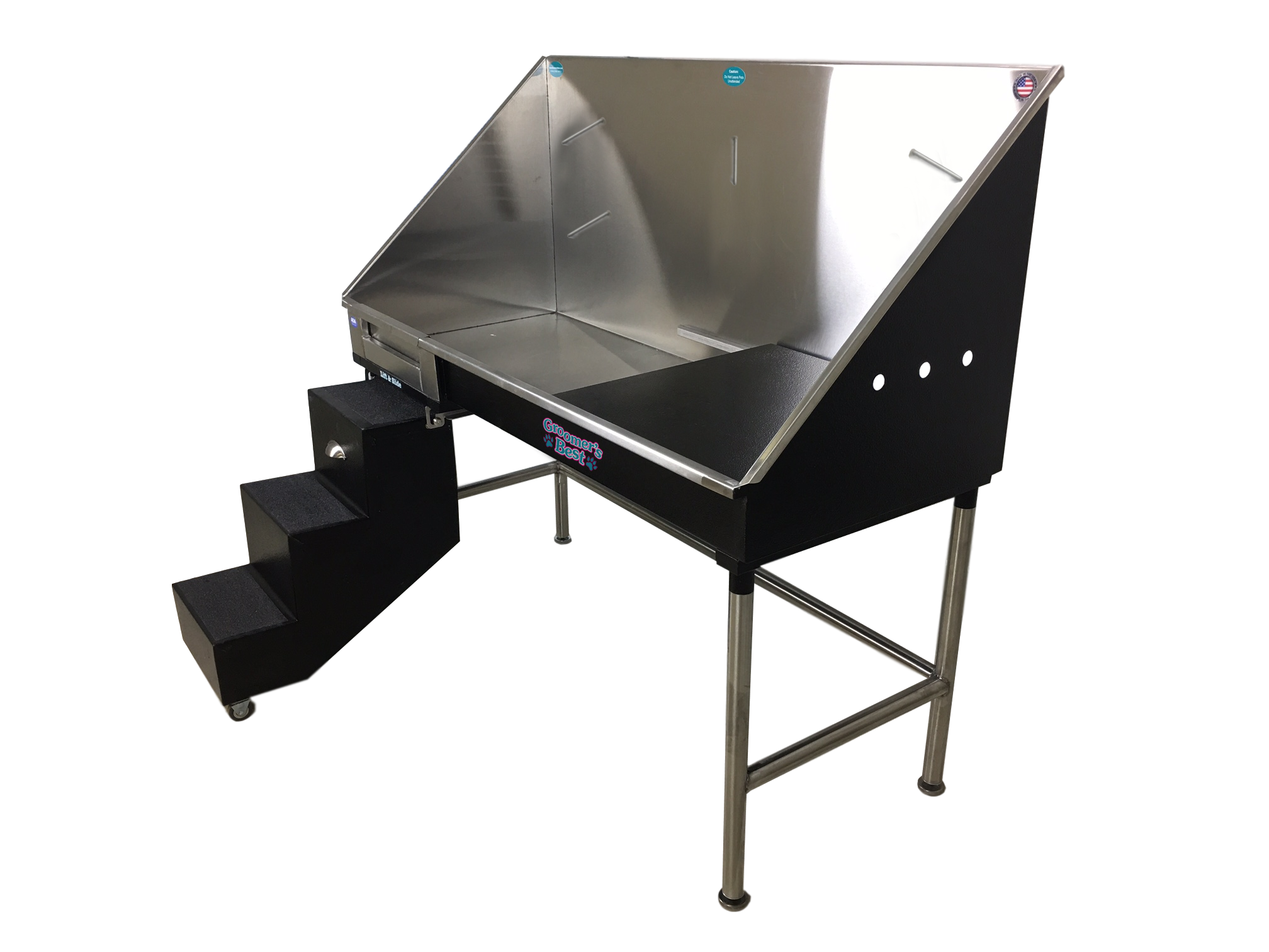 Edemco 60 Extra Large Elite Steel Dog Grooming Bath Tub